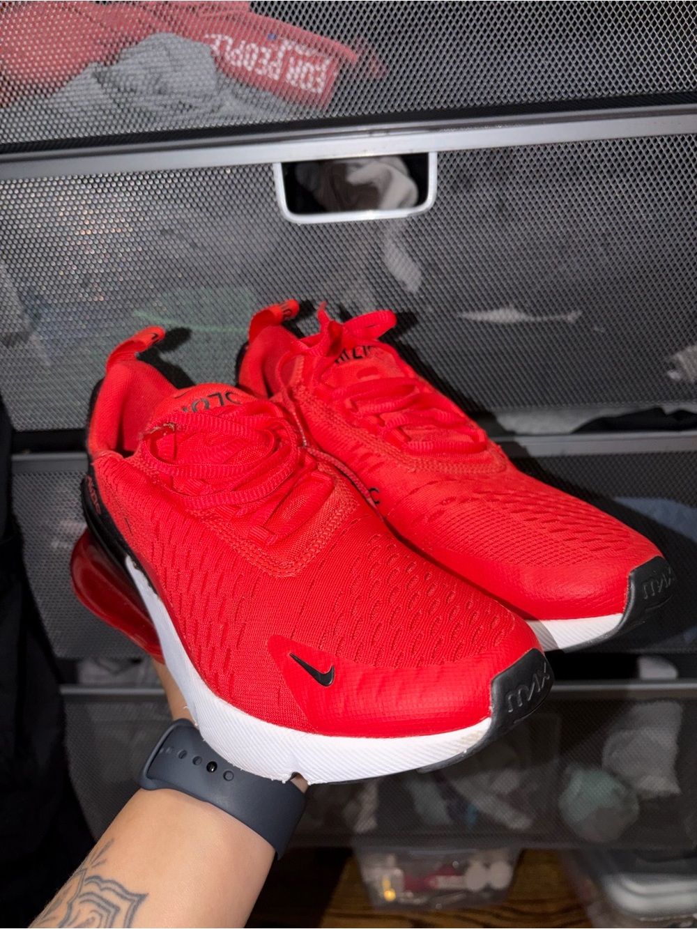 Nike Red and Black Men's Lightweight Running Sneakers